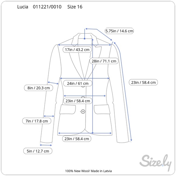 Women’s Lucia Grey 100% New Wool Coat Red Interior and Serged Seams in Size 16 - Picture 12 of 16
